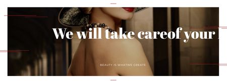 Citation about care of beauty Facebook coverデザインテンプレート