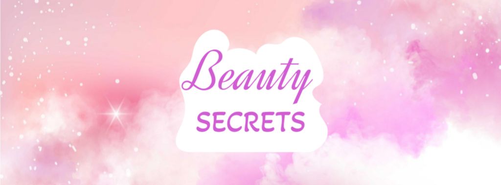 Beauty Secrets concept Facebook cover Modelo de Design