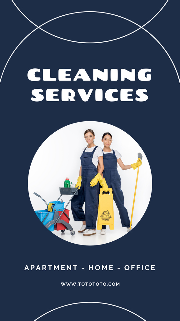 Professional Cleaning Service Ad Instagram Story Tasarım Şablonu