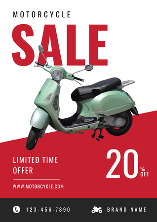 Sport Motorcycles for Sale Poster Design Template