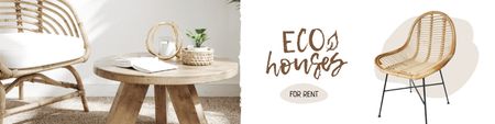Plantilla de diseño de Eco Houses Sale Offer Twitter 