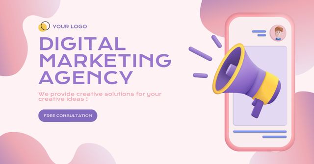 Digital PR And Marketing Company With Consultation Facebook AD – шаблон для дизайна