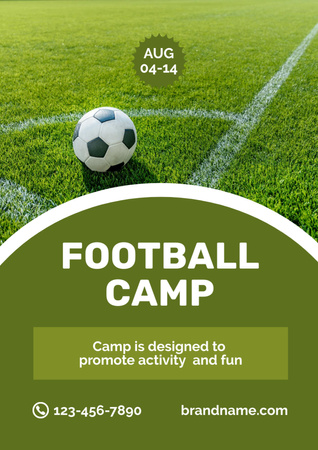 Football Camp Advertisement Poster A3 Design Template