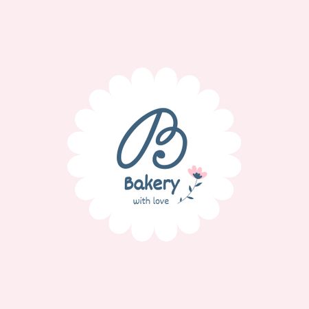 Bakery Services Offer with Emblem Logo Šablona návrhu