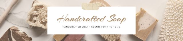 Handmade Soap Ad with Pleasant Smell Ebay Store Billboard Design Template