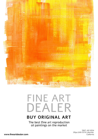 Fine Art Dealer Ad Poster Design Template
