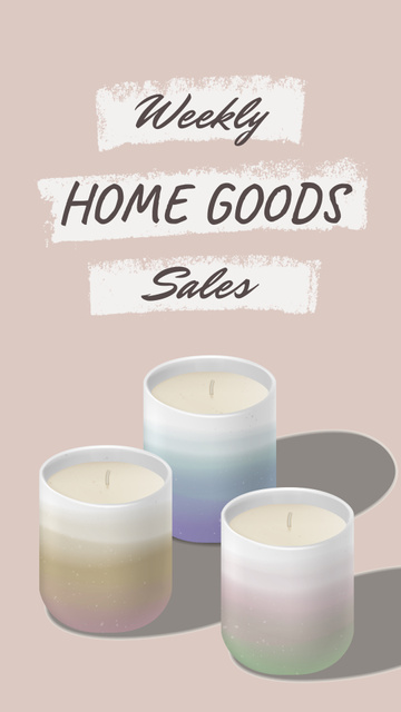 Template di design Homer Decor Offer with Aroma Candles Instagram Video Story