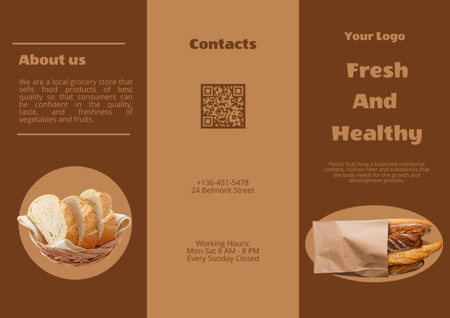 Template di design Offerta pasticceria croccante al panificio Brochure