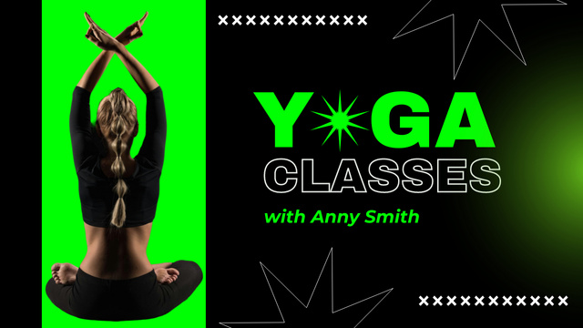Yoga Classes With Woman Youtube Thumbnail Πρότυπο σχεδίασης