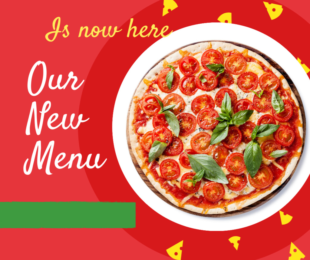 Ontwerpsjabloon van Facebook van Delicious Italian pizza menu