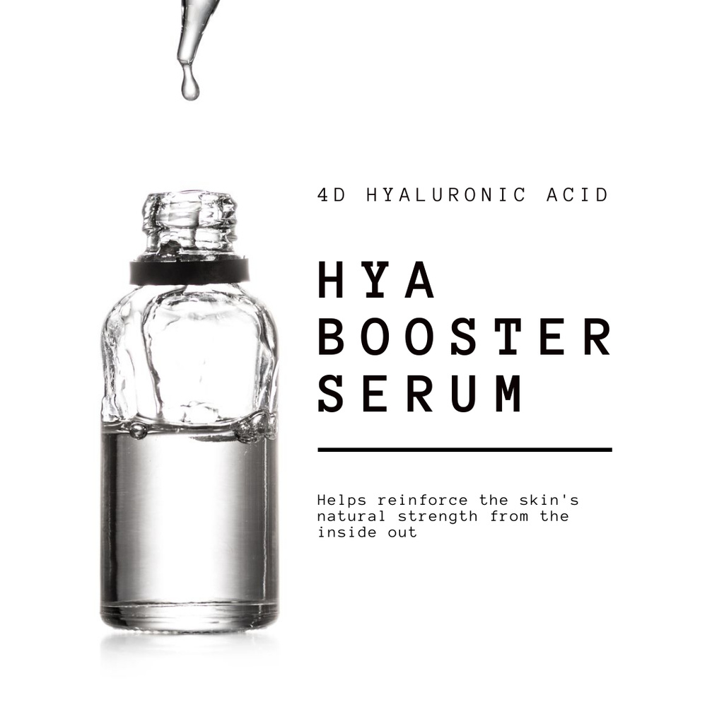 Professional Skin Care Serum And Hyaluronic Acid Offer Instagram Design Template