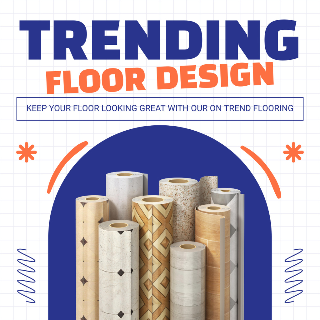 Ontwerpsjabloon van Instagram AD van Ad of Trending Floor Design