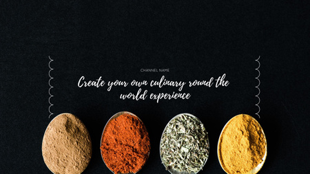 Various Spices in Spoons Youtube Design Template