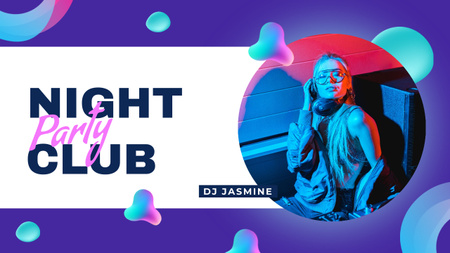 Ad of Party in Night Club Youtube Thumbnail Design Template