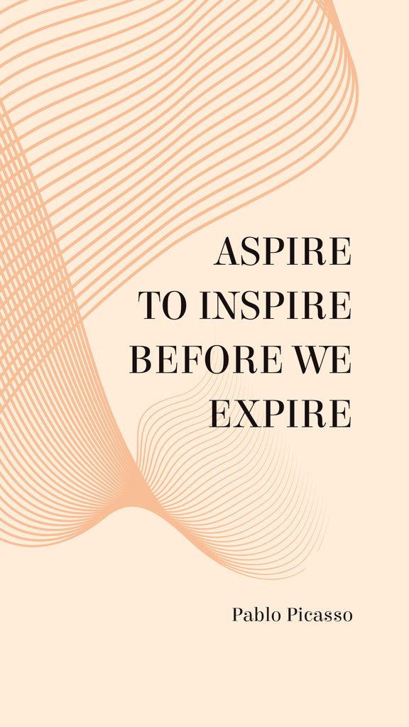 Designvorlage Quote about Inspiration für Instagram Story