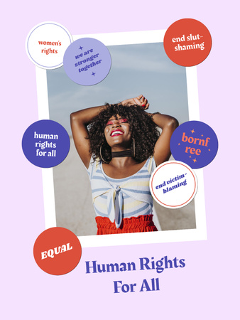 Modèle de visuel Awareness about Human Rights with Young Girl - Poster US