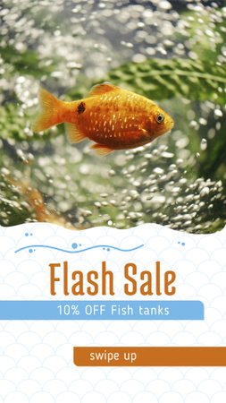 Platilla de diseño Discount Sale Offer with Golden Fish Instagram Story