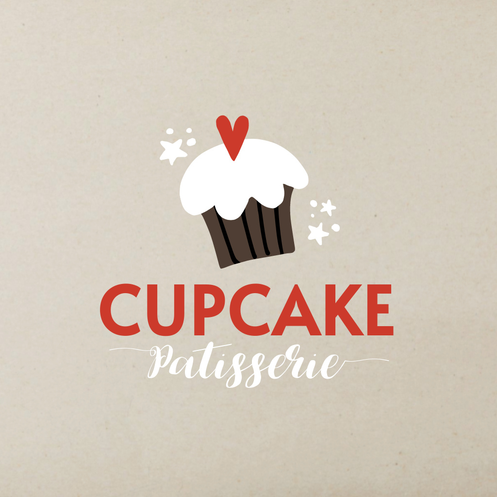 Ontwerpsjabloon van Logo van Sweets Store Offer with Yummy Cupcake