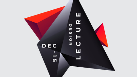anúncio da palestra sobre figuras geométricas FB event cover Modelo de Design