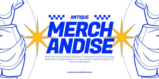 Antique Statues And Sculptures Merchandise Promotion Twitterデザインテンプレート