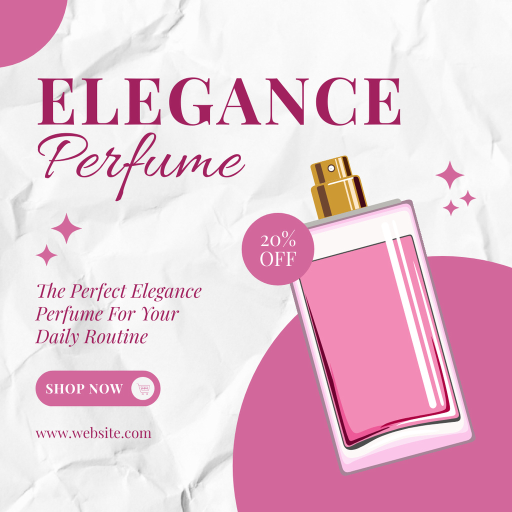 Elegant Perfumes for Pink Collection Instagram Tasarım Şablonu