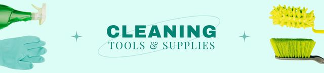 Ontwerpsjabloon van Ebay Store Billboard van Offer of Cleaning Tools and Supplies
