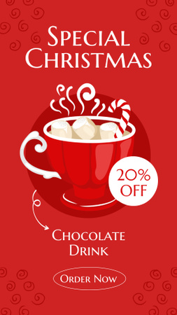 Chocolate Drink Special Christmas Offer Instagram Story Design Template