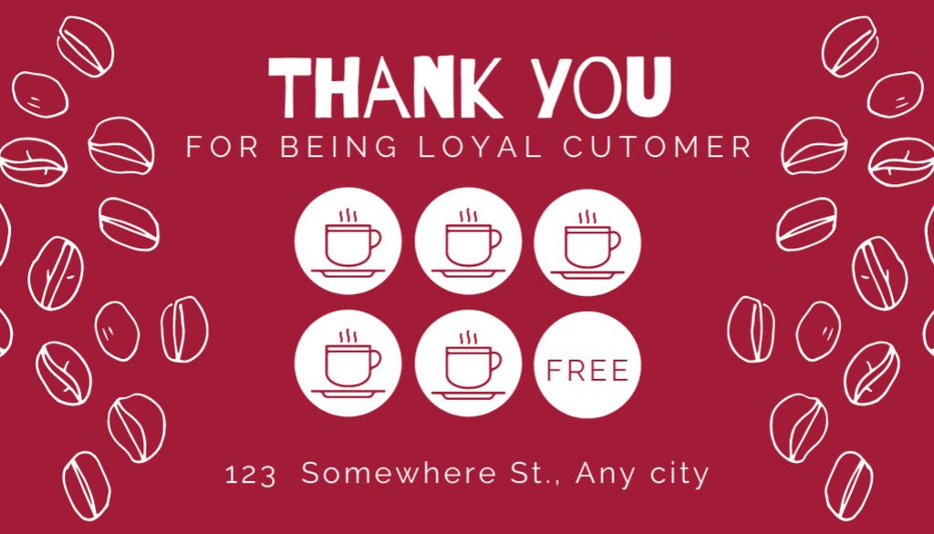 Thank You for Being Loyal Customer Business Card USデザインテンプレート