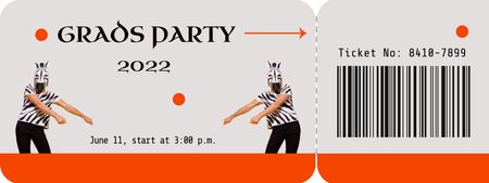 Graduation Party Announcement Ticket – шаблон для дизайна