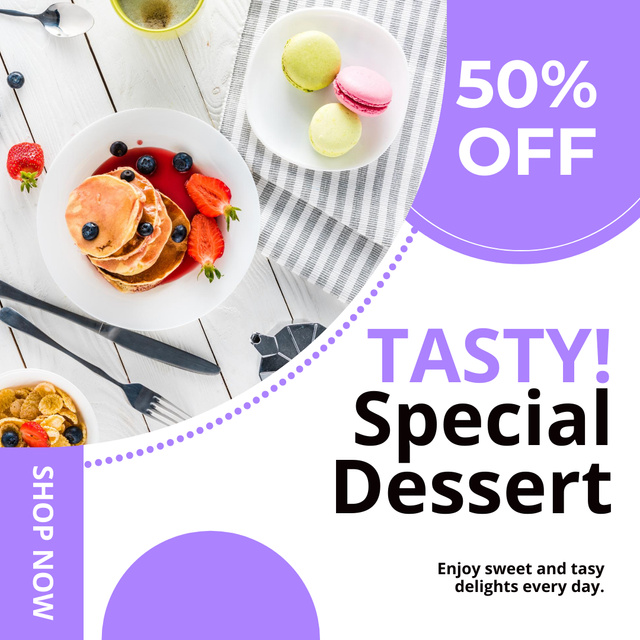 Ontwerpsjabloon van Instagram van Inspiration for Tasty Special Dessert 