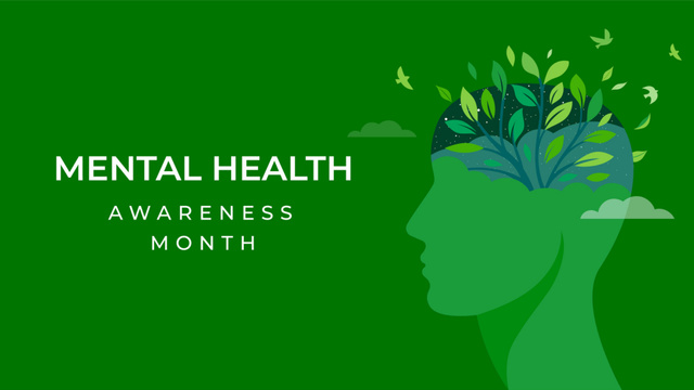 Mental Health Awareness Month Zoom Background Design Template