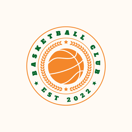Kosárlabda Sport Club jelképe Logo tervezősablon