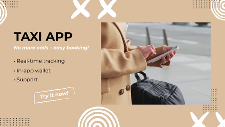 Taxi App Offer With Main Options Full HD video Design Template