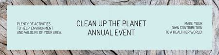 Responsible Clean up the Planet Annual Event Twitter Design Template
