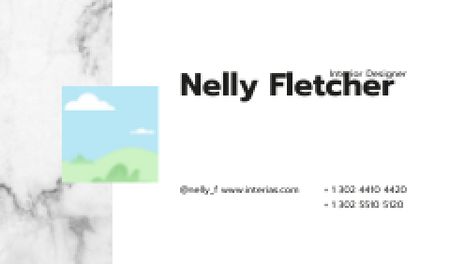 Template di design Interior Designer contacts on marble Business card