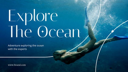 Explore The Ocean Youtube Thumbnail Modelo de Design