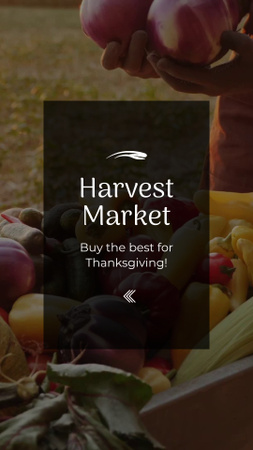 Autumnal Harvest Market On Thanksgiving Day TikTok Video Design Template