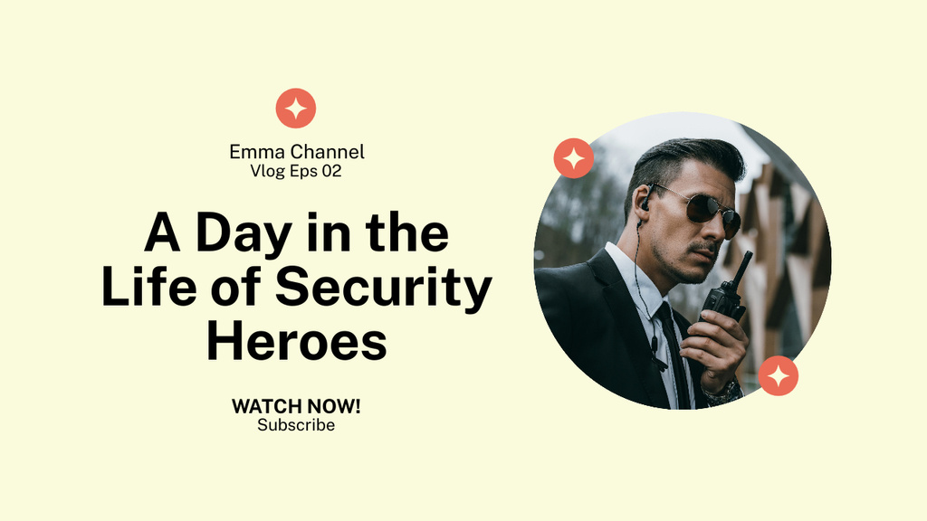 Plantilla de diseño de Life of Security Heroes Youtube Thumbnail 