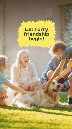 Modèle de visuel Promotion d'adoption d'amis à quatre pattes avec Golden Retriever - TikTok Video