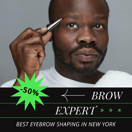 Eyebrow Shaping Ad Instagram Design Template