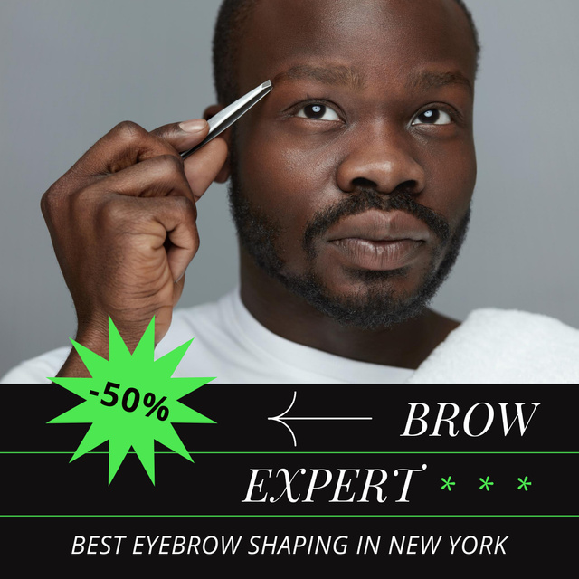 Eyebrow Shaping Ad Instagramデザインテンプレート