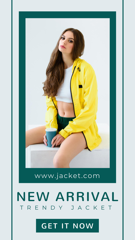 Fashion Collection of Trendy Jackets Instagram Story Modelo de Design