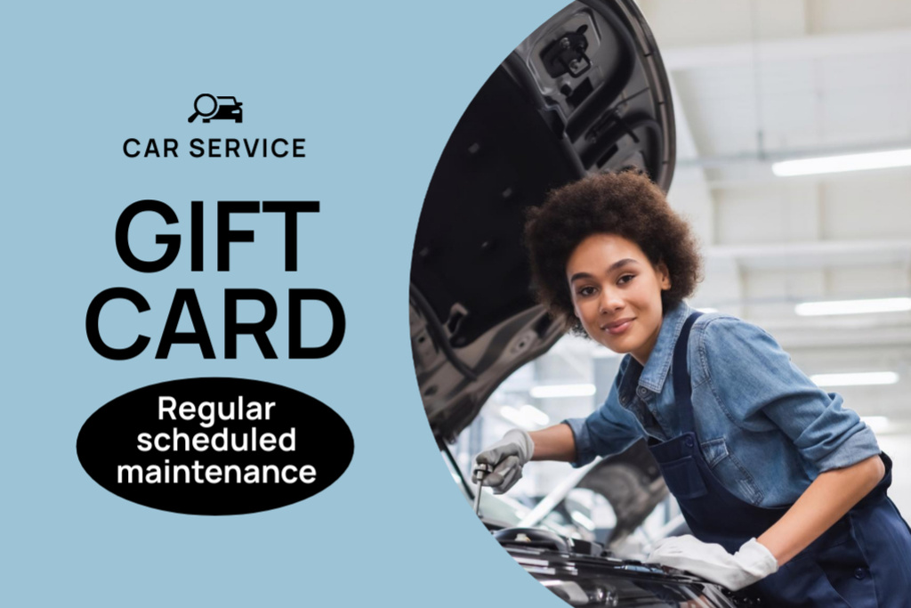 Szablon projektu Offer of Regular Scheduled Car Maintenance Gift Certificate