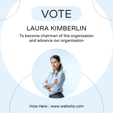 Vote for New Female Chairman Instagram Design Template