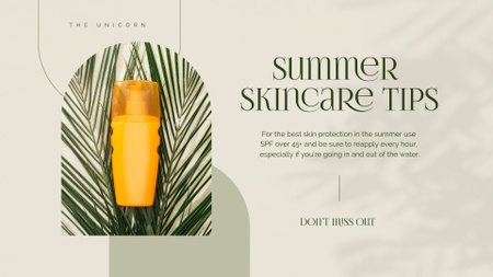 Ontwerpsjabloon van Full HD video van Summer Skincare Ad