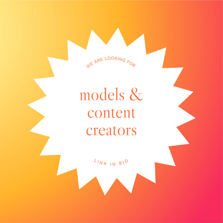 Designvorlage Einstellung von Modellen und Inhaltserstellern für Instagram