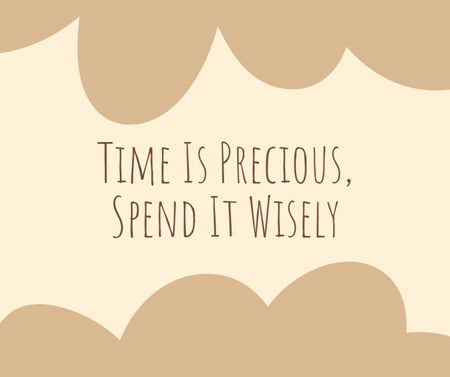 Inspirational Quote about Time Facebook Design Template
