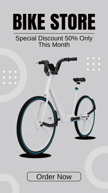 Special Discount in Bike Store Instagram Story – шаблон для дизайна