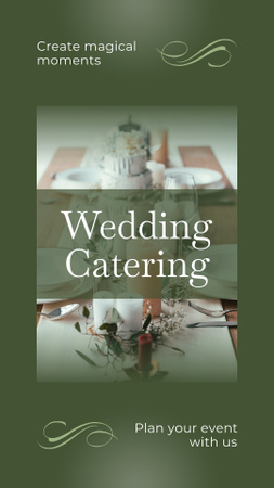 Catering profissional para banquete de casamento Instagram Story Modelo de Design