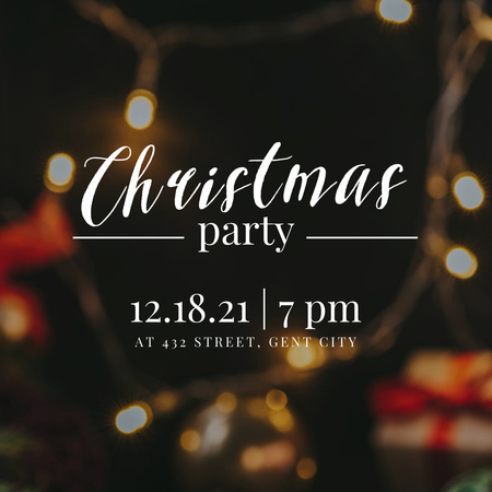 Szablon projektu Christmas Party Announcement Instagram